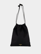 Black Re-Nylon Wish Drawstring Pouch