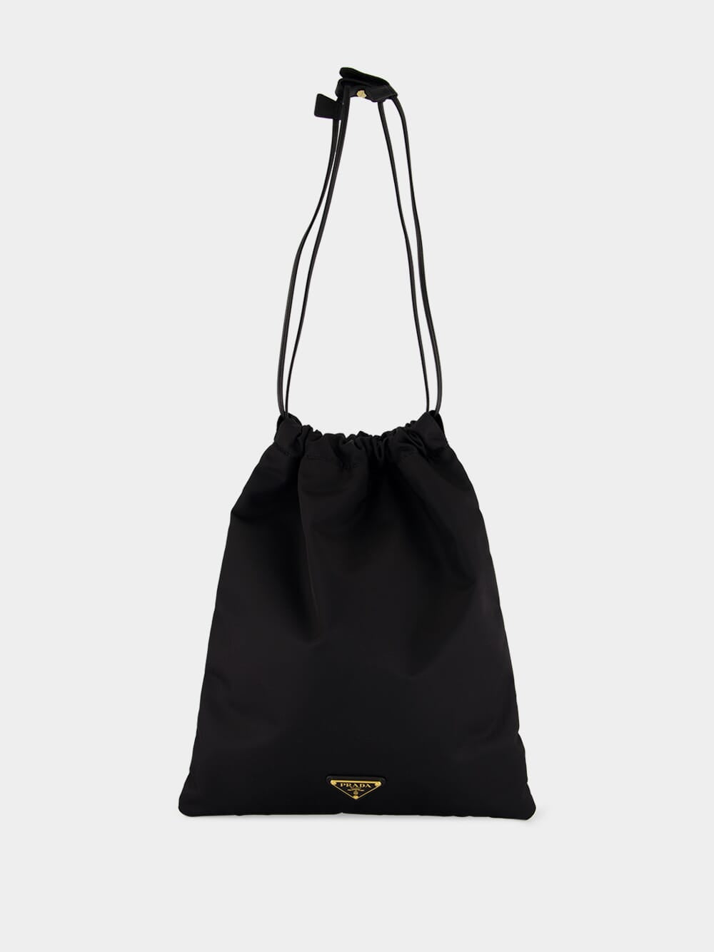 Black Re-Nylon Wish Drawstring Pouch