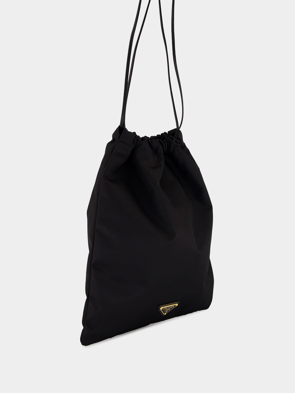 Black Re-Nylon Wish Drawstring Pouch