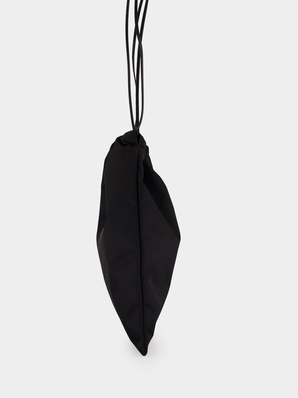 Black Re-Nylon Wish Drawstring Pouch