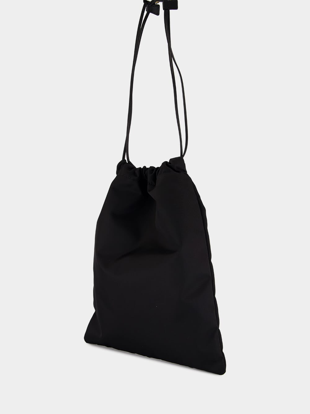 Black Re-Nylon Wish Drawstring Pouch