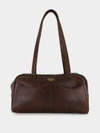Cocoa Brown Carry Large Antiqued Leather Bag