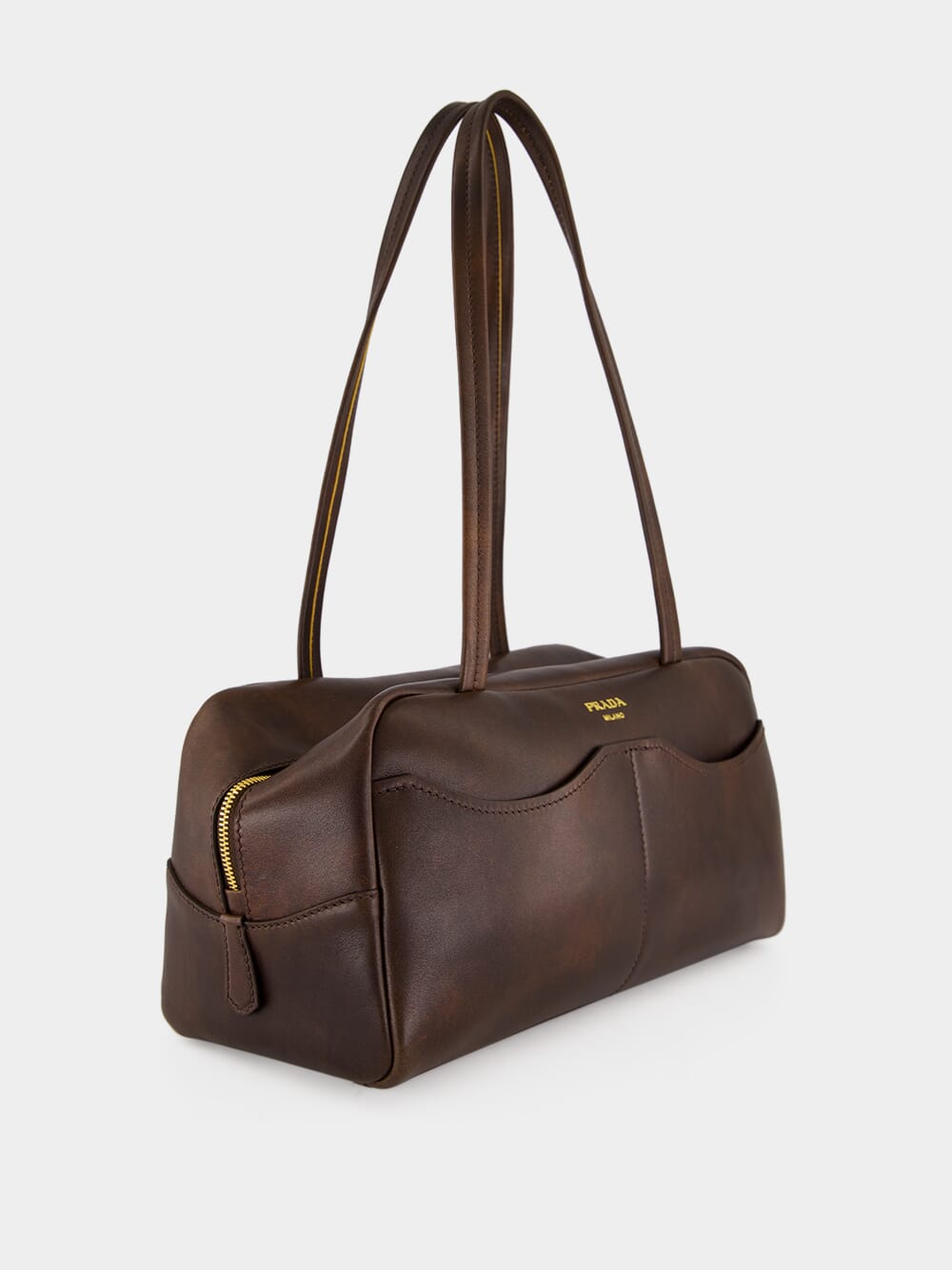 Cocoa Brown Carry Large Antiqued Leather Bag