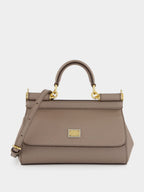 Light Mud Sicily Mini Leather Handbag