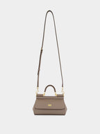 Light Mud Sicily Mini Leather Handbag