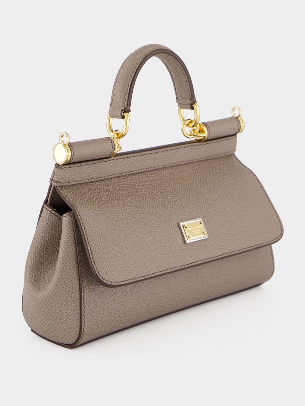 Light Mud Sicily Mini Leather Handbag
