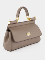 Light Mud Sicily Mini Leather Handbag