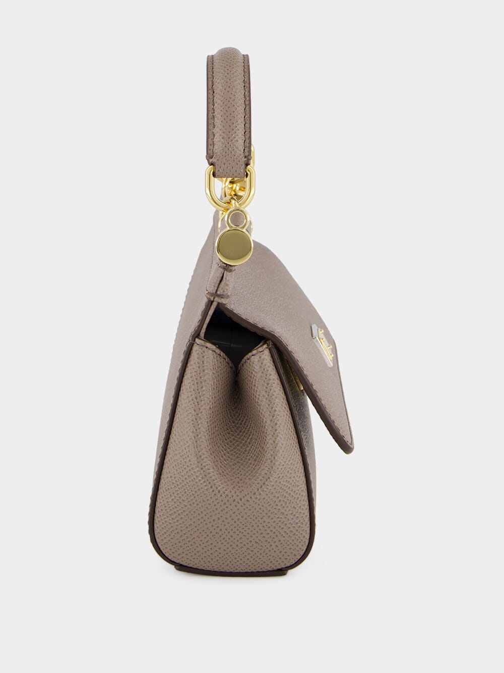 Light Mud Sicily Mini Leather Handbag