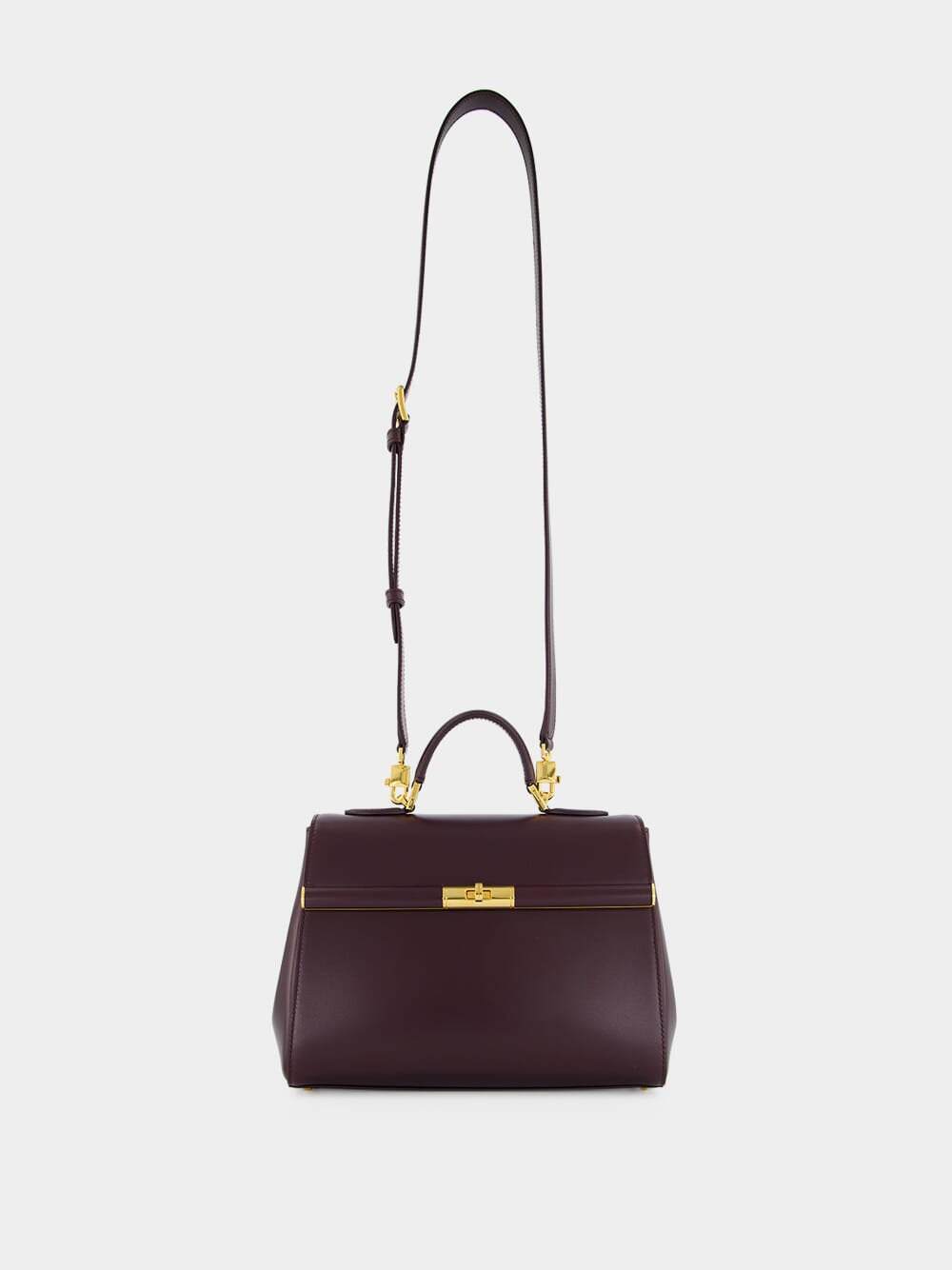 Burgundy Marlene Handbag in Palmellato Calfskin