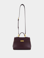 Burgundy Marlene Handbag in Palmellato Calfskin