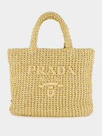 Natural Small Crochet Tote Bag