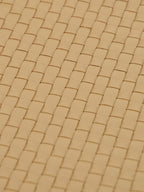 Beige A4 Woven Leather Pochette