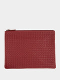 Bordo A4 Woven Leather Pochette
