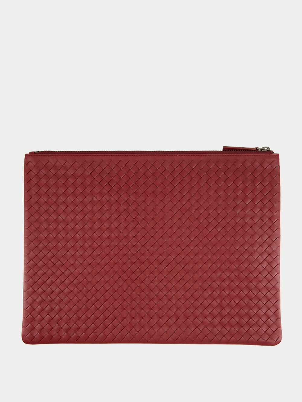 Bordo A4 Woven Leather Pochette