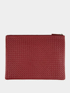 Bordo A4 Woven Leather Pochette
