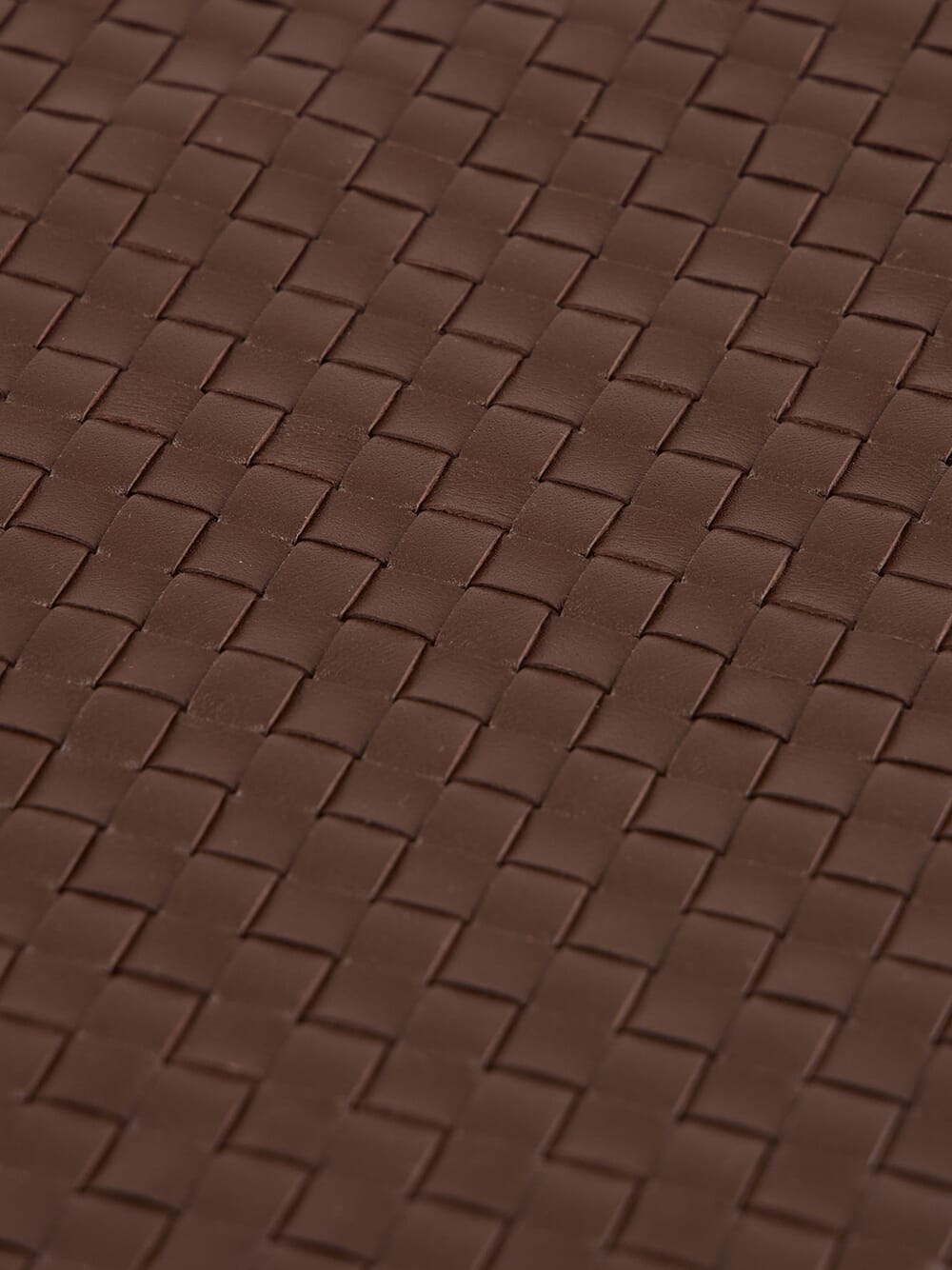 Dark Brown A4 Woven Leather Pochette