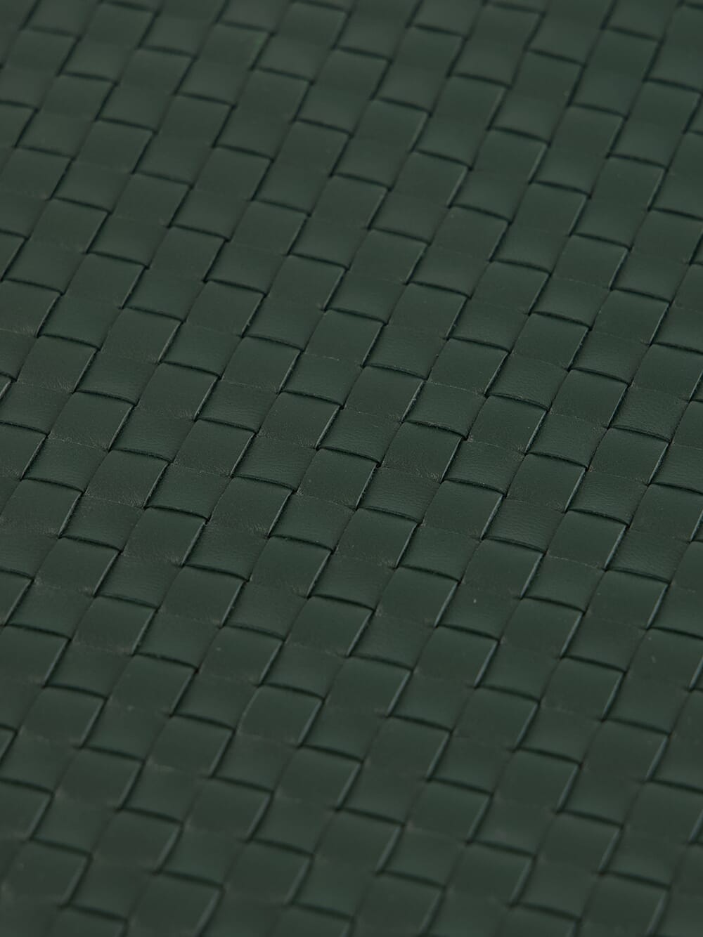 Forest Green A4 Woven Leather Pochette