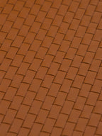 Tan A4 Woven Leather Pochette