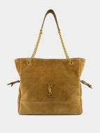 Jamie Shopping Bag in Golden Leaf Suede