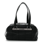 Caviar Square Stitched Bowler Black