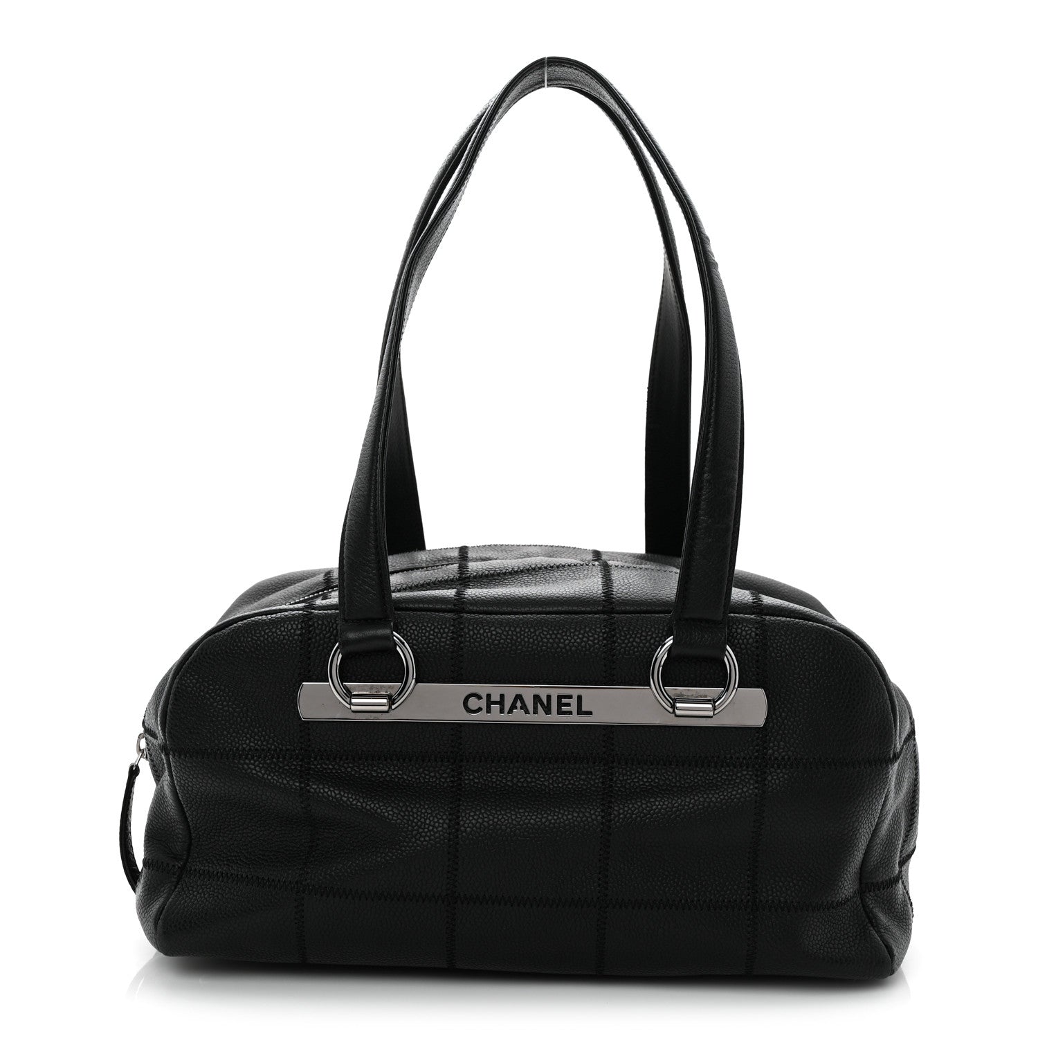 Caviar Square Stitched Bowler Black