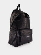 Black Explorer Leather Backpack
