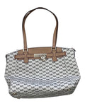 Handbag Designer By Michael Kors In Cream & Tan, Size:Medium