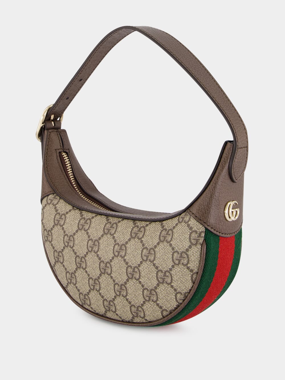 Beige Ophidia Small Shoulder Bag
