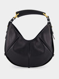 Black Mombasa Small Leather Hobo Bag