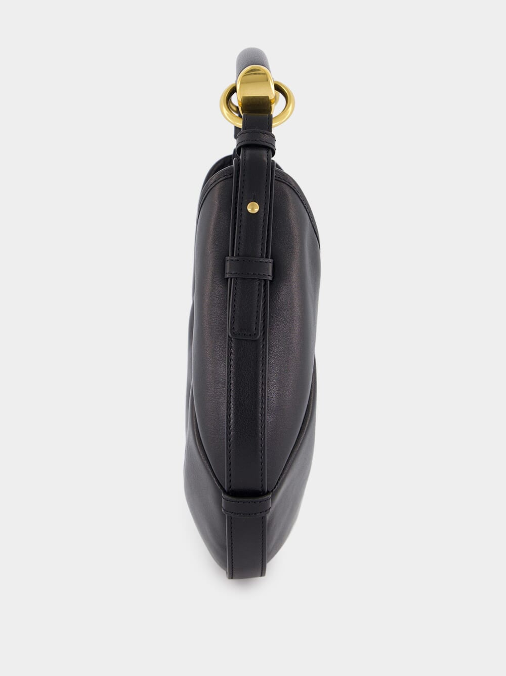 Black Mombasa Small Leather Hobo Bag