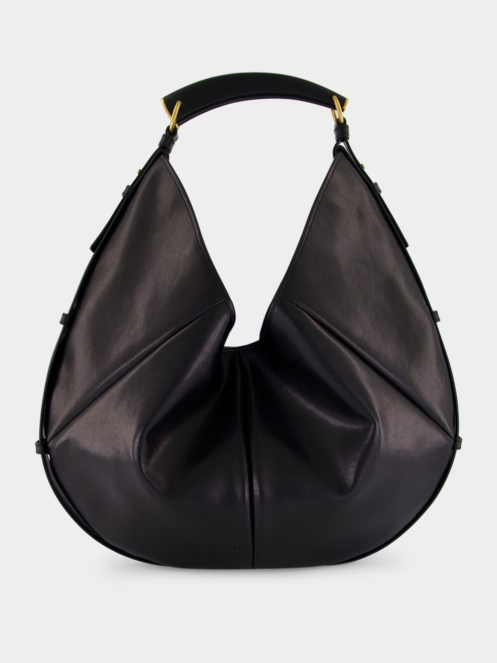 Black Mombasa Large Leather Hobo Bag