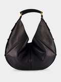 Black Mombasa Large Leather Hobo Bag