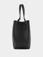 Black GG Emblem Large Leather Tote