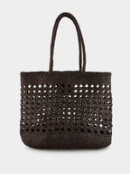Dark Brown Eclipse Cannage Leather Tote