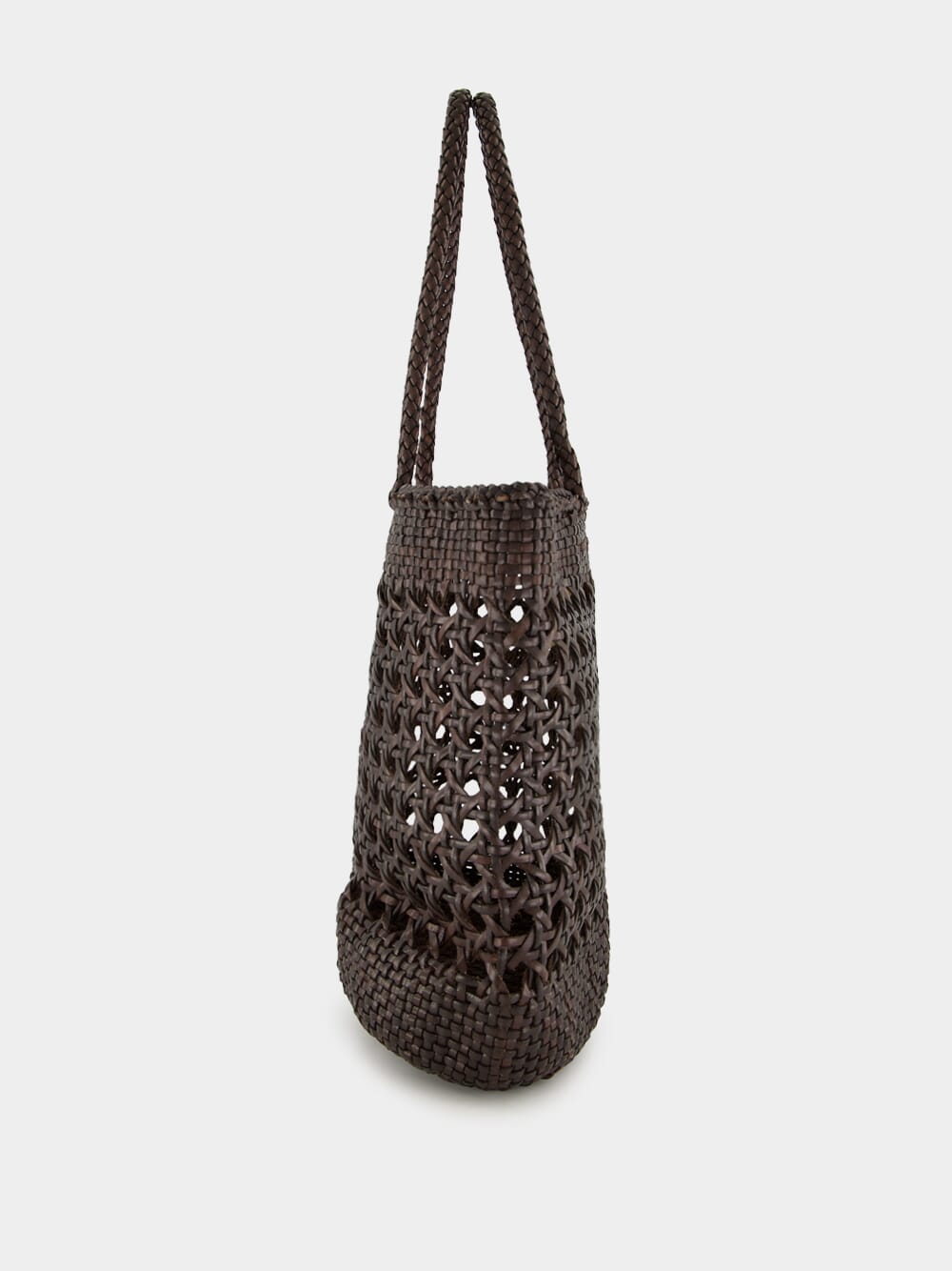 Dark Brown Eclipse Cannage Leather Tote