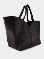 Black Y Tote in Leather