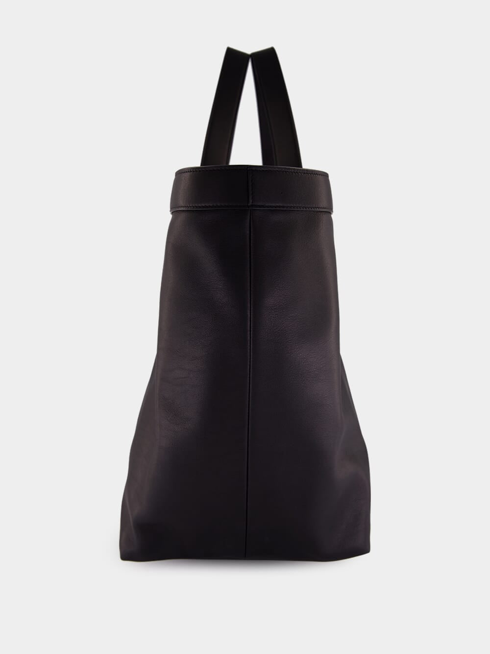 Black Y Tote in Leather