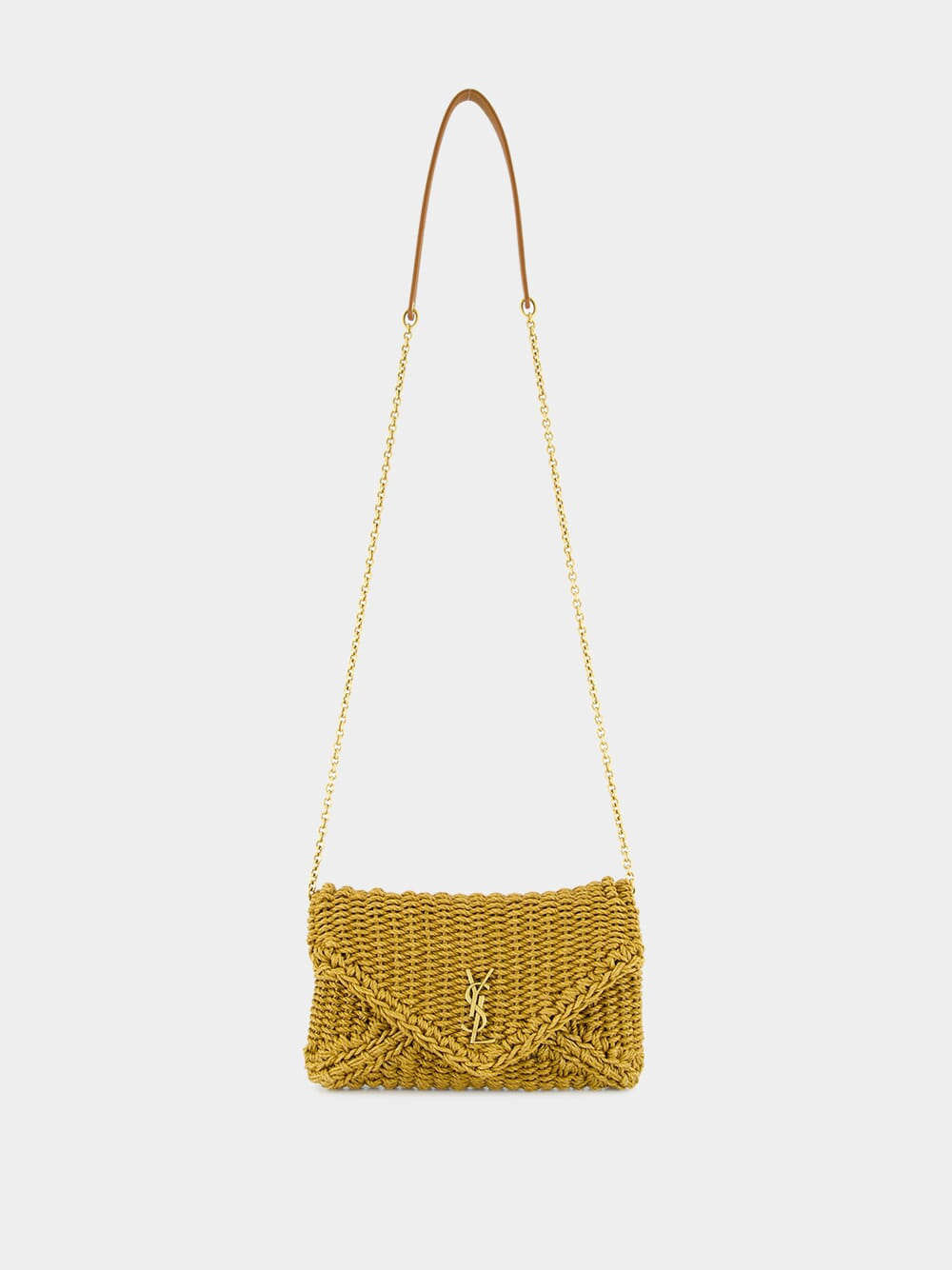 Brown Raffia Mini Shoulder Bag