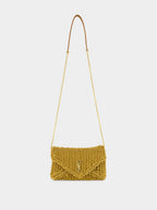 Brown Raffia Mini Shoulder Bag
