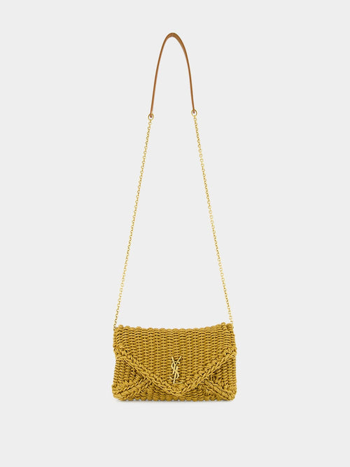 Brown Raffia Mini Shoulder Bag