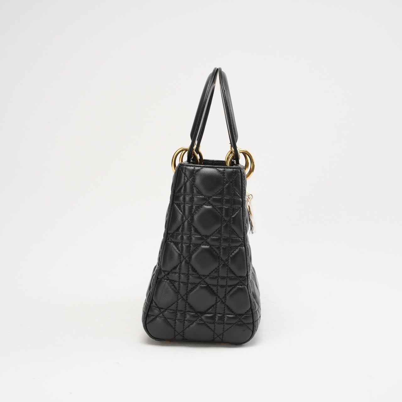 Dior Lady Medium Lamb Black 2015