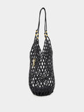 Black Beaded Hobo Shoulder Bag