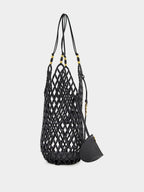 Black Beaded Hobo Shoulder Bag