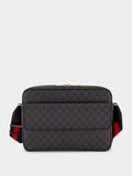 Black GG Supreme Canvas Messenger Bag