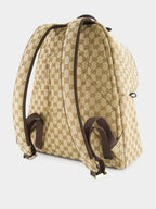 Ebony GG Canvas Backpack with Zip Closure