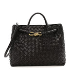 Nappa Intrecciato Medium Andiamo Shoulder Bag Fondant