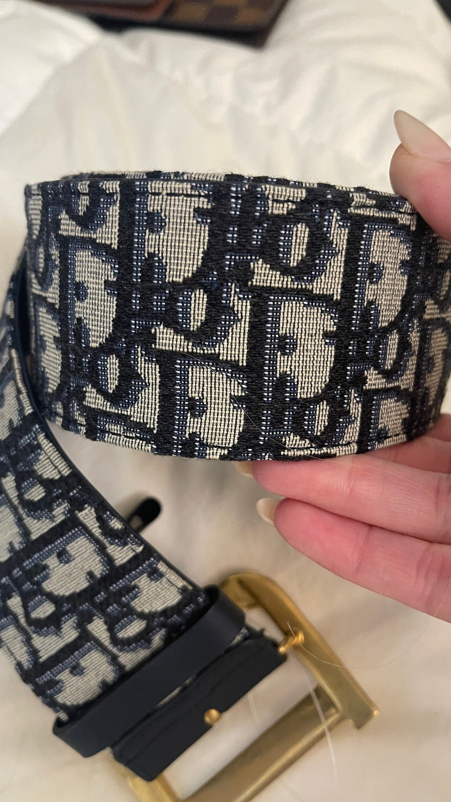 Christian Dior Oblique Navy Belt