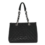 Caviar Quilted Grand Shopping Tote GST Black