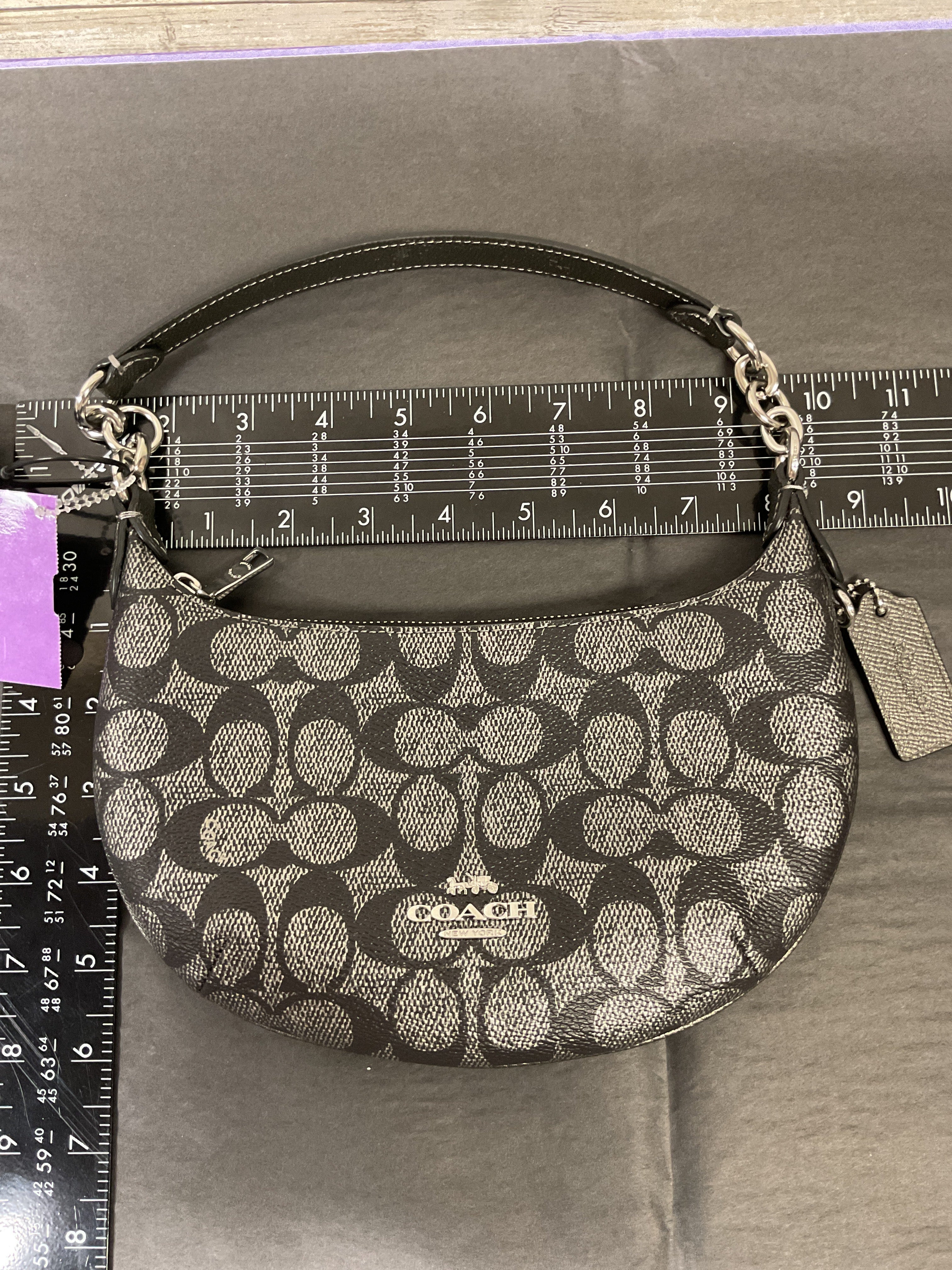Handbag Designer By Coach In Grey, Size:Small