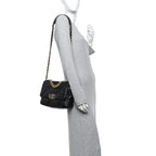Lambskin Quilted Medium Chanel 19 Flap Black